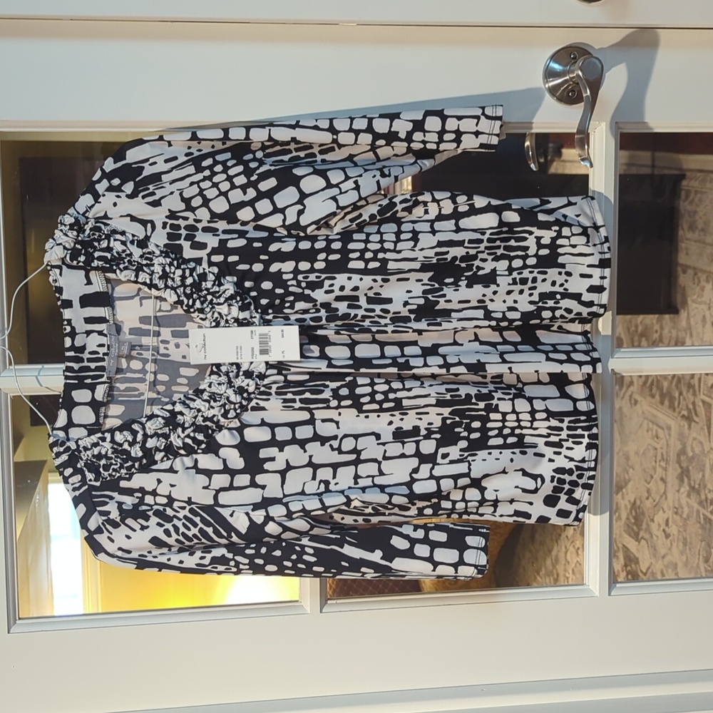 NY Collection Women's Petite Top Large NWT
